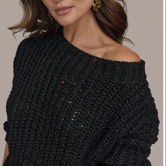 DonnaKaran - OPEN STITCH DOLMAN SWEATER - Picture 6 of 8